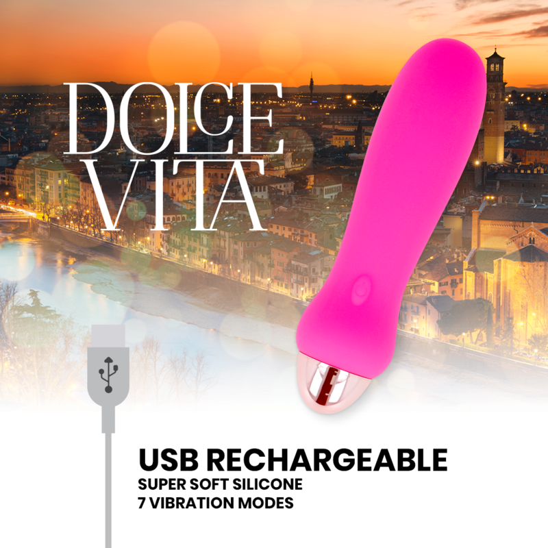 DOLCE VITA - VIBRATEUR RECHARGEABLE FIVE PINK 7 VITESSES
