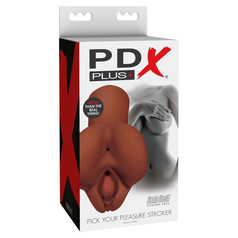 PDX PLUS - CHOISISSEZ VOTRE MASTURBATEUR DOUBLE MARRON PLAISIR