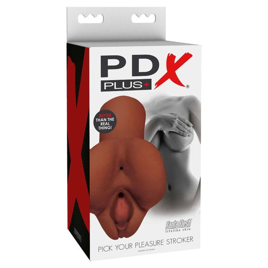PDX PLUS - CHOISISSEZ VOTRE MASTURBATEUR DOUBLE MARRON PLAISIR