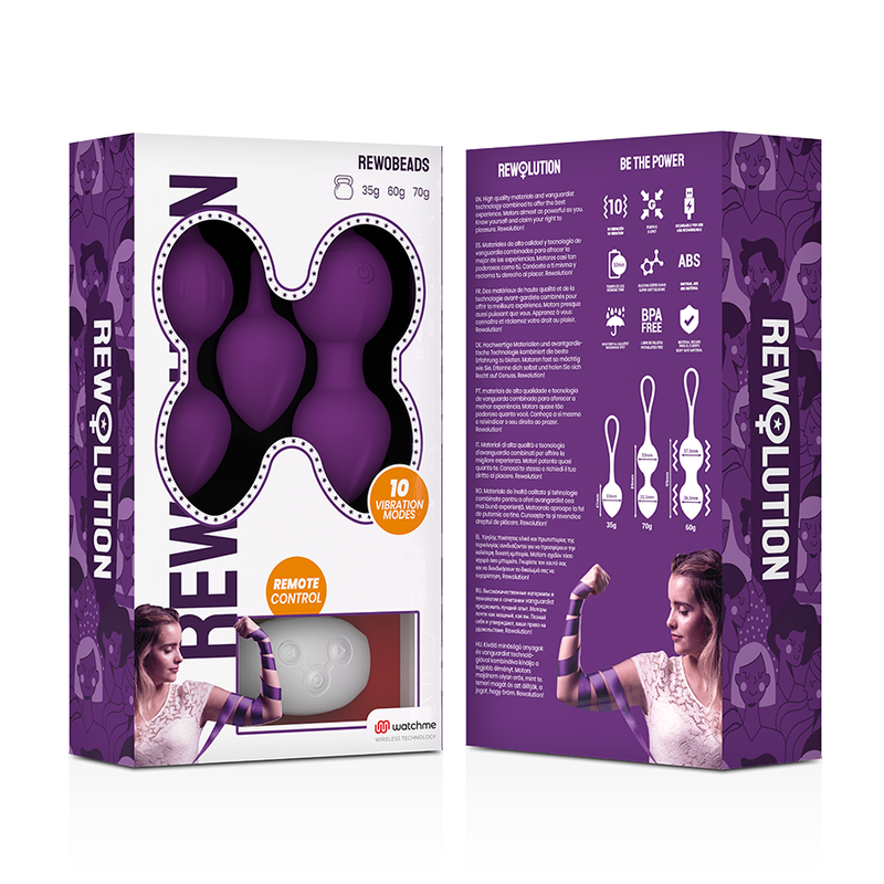 REWOLUTION - REWOBEADS VIBRATOR AFSTANDSBEDIENING MET WATCHME TECHNOLOGIE