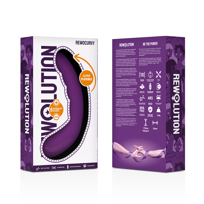 REWOLUTION - VIBRATEUR FLEXIBLE RECHARGEABLE REWOCURVY