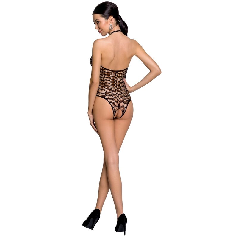 PASSION - BODYSTOCKING FEMME BS087 NOIR, TAILLE UNIQUE