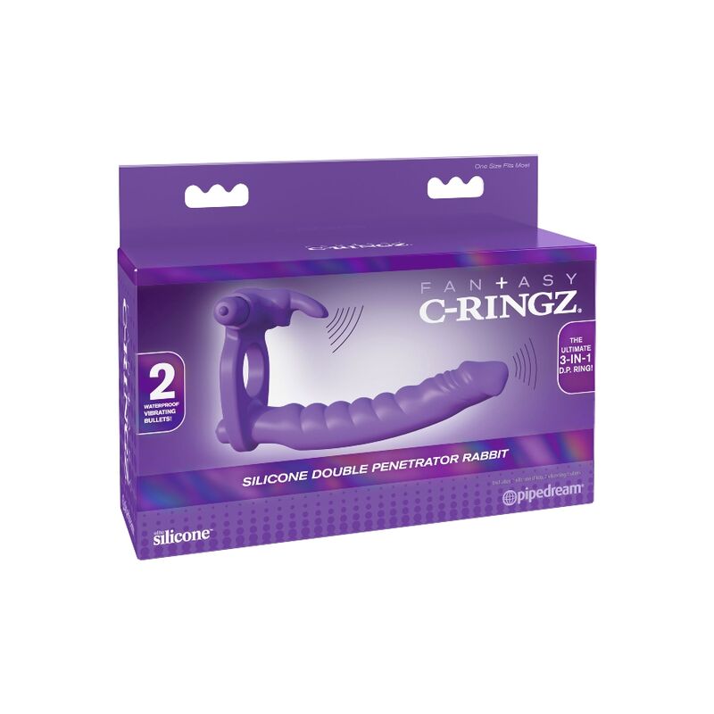 FANTASY C-RINGZ - SILICONEN DUBBELE VIBRATOR KONIJN