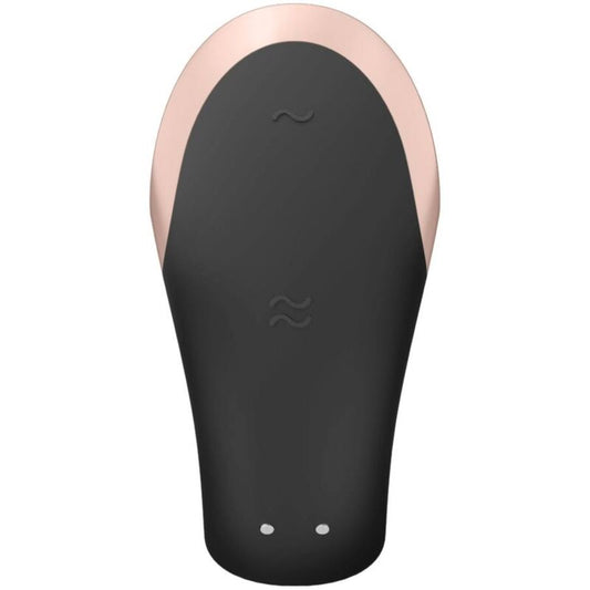 SATISFYER - VIBRATEUR PARTENAIRE DE LUXE DOUBLE LOVE NOIR