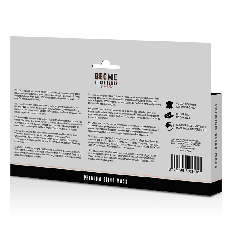 BEGME - MASQUE AVEUGLE PREMIUM BLACK EDITION