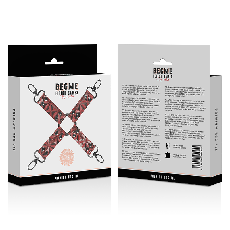 BEGME - RED EDITION PREMIUM VEGAN LEATHER PIG TIE