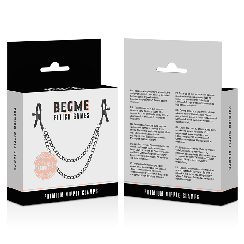 BEGME - RODE EDITIE TEPELKLEMMEN MET KETTING