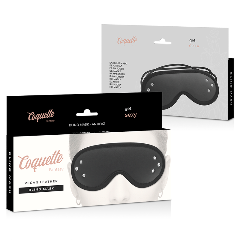 COQUETTE CHIC DESIRE - FANTASY VEGAN LEDEREN MASKER MET NEOPREEN VOERING