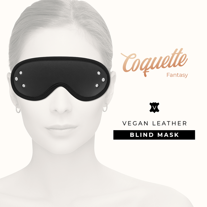 COQUETTE CHIC DESIRE - FANTASY VEGAN LEDEREN MASKER MET NEOPREEN VOERING