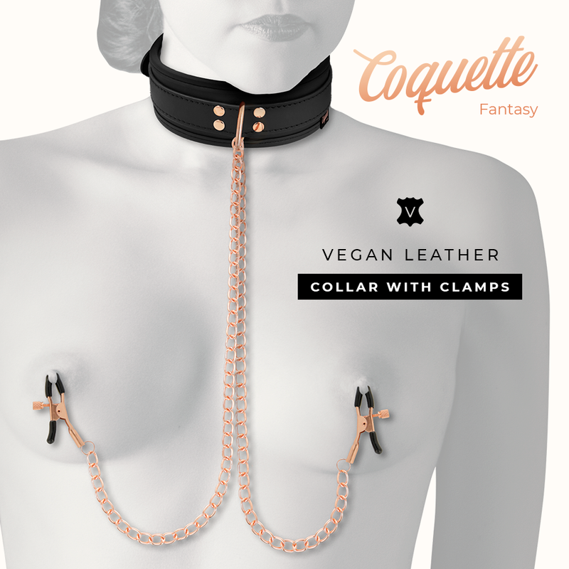 COQUETTE CHIC DESIRE - COLLIER PINCE À TÉTONS FANTAISIE AVEC DOUBLURE EN NÉOPRÈNE