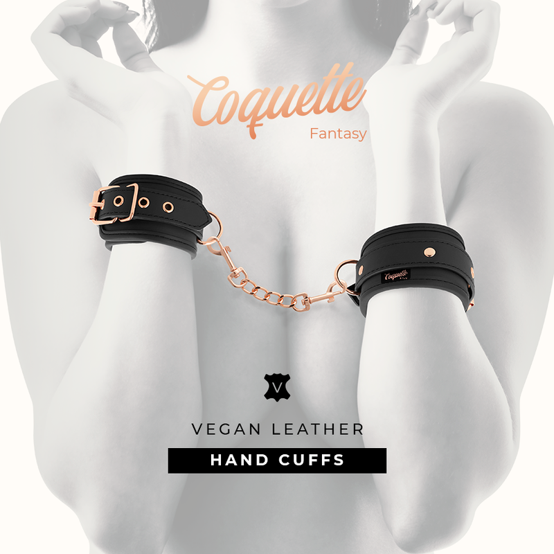 COQUETTE CHIC DESIRE - FANTASIE HANDBOEIEN GEMAAKT VAN VEGAN LEDER MET NOPREEN VOERING