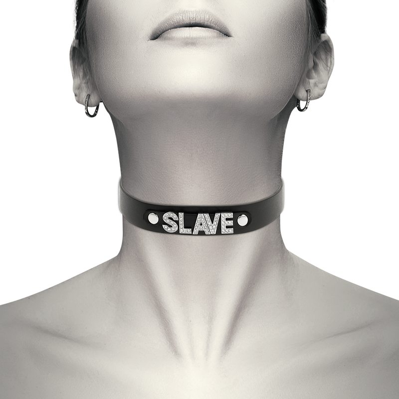 COQUETTE CHIC DESIRE - SLAVE COLLAR MADE OF VEGAN LEATHER