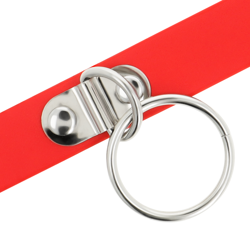 COQUETTE CHIC DESIRE - RODE VEGAN LEDEREN KETTING FETISH ACCESSOIRE VOOR VROUWEN