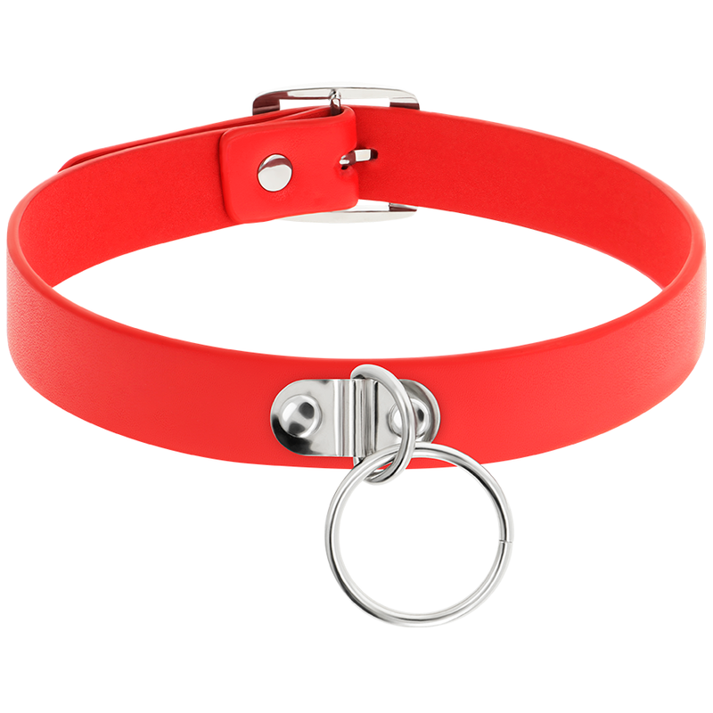 COQUETTE CHIC DESIRE - RODE VEGAN LEDEREN KETTING FETISH ACCESSOIRE VOOR VROUWEN