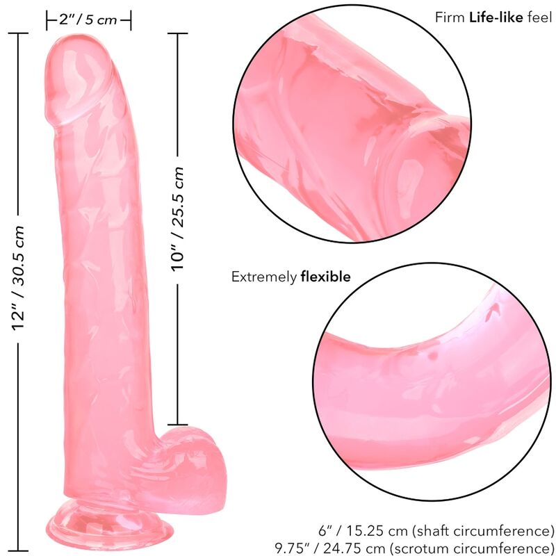 CALEXOTICS - SIZE QUEEN DILDO ROSE 25,5 CM