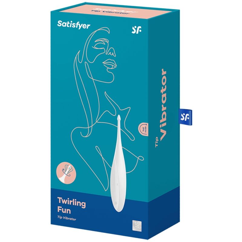 SATISFYER - VIBRATEUR À POINTE TOURNANTE ET AMUSANTE BLANC