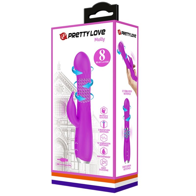 PRETTY LOVE - MOLLY OPLAADBARE ROTATIEVIBRATOR