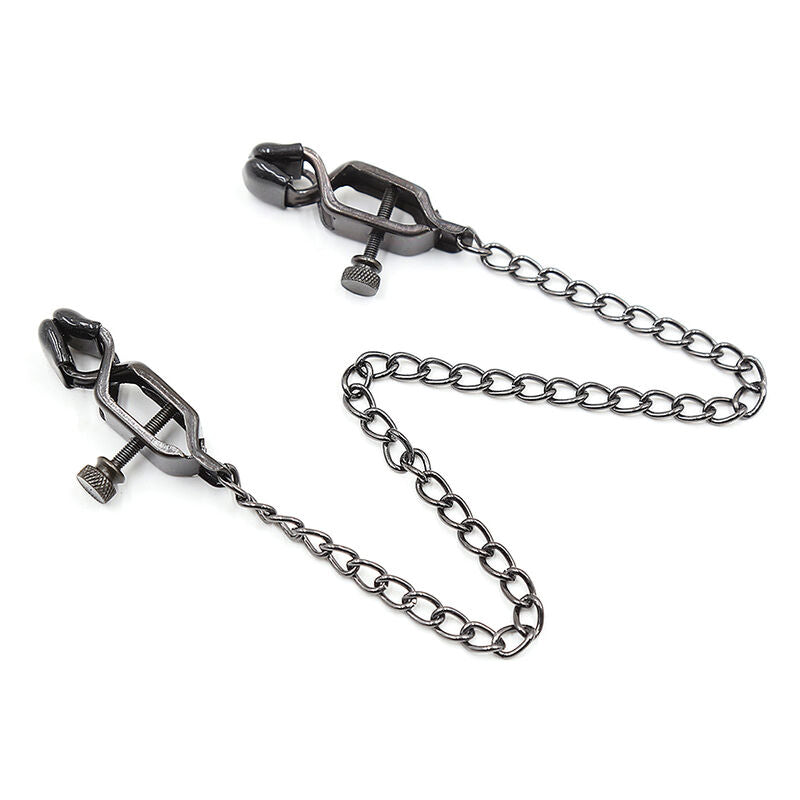 OHMAMA FETISH - METALEN KLEMMEN MET ZWARTE KETTING