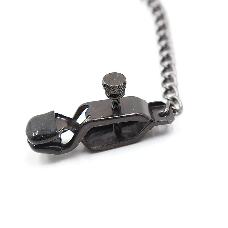 OHMAMA FETISH - METALEN KLEMMEN MET ZWARTE KETTING