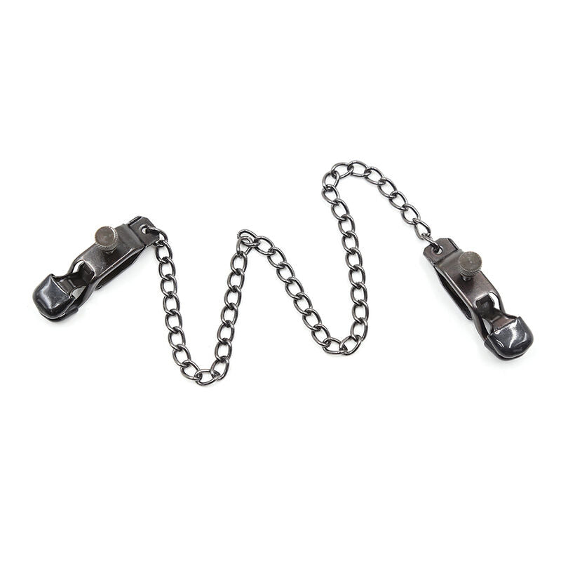 OHMAMA FETISH - METALEN KLEMMEN MET ZWARTE KETTING
