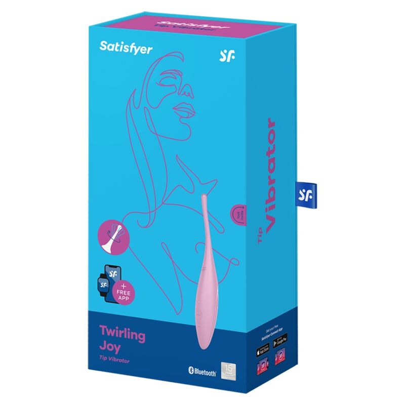 SATISFYER - TWIRLING JOY VIBRATEUR CLIT TIP ROSE