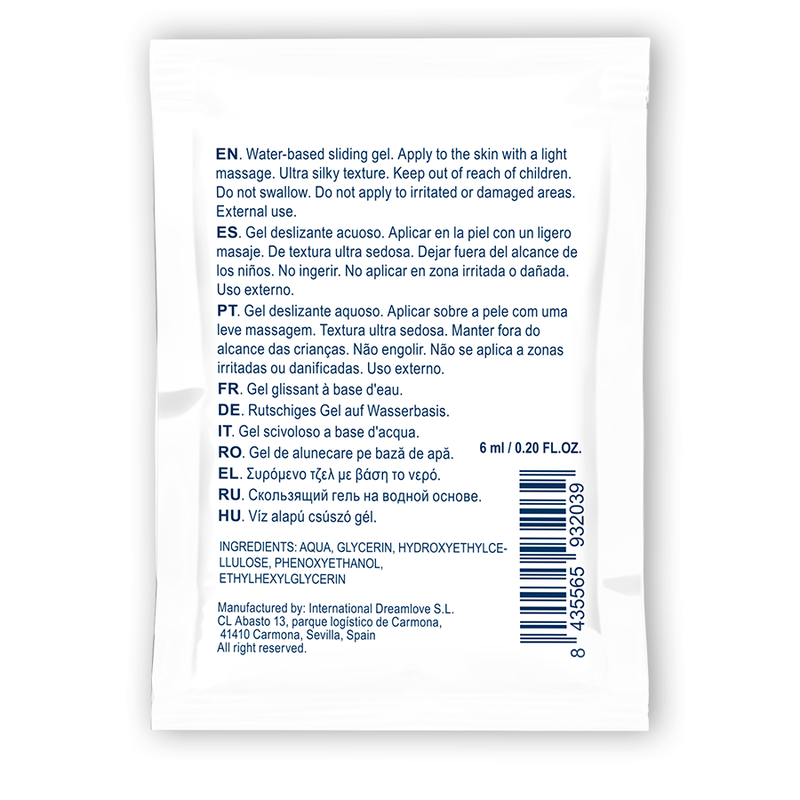 WATERFEEL - LUBRIFIANT NEUTRE À BASE D'EAU 6 ML