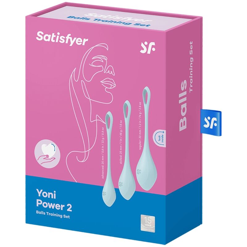SATISFYER - KIT D'ENTRAÎNEMENT YONI POWER 2 BLEU