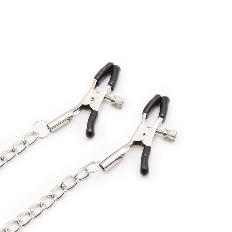 OHMAMA FETISH - RING GAG MET KETTINGEN EN TEPELKLEMMEN