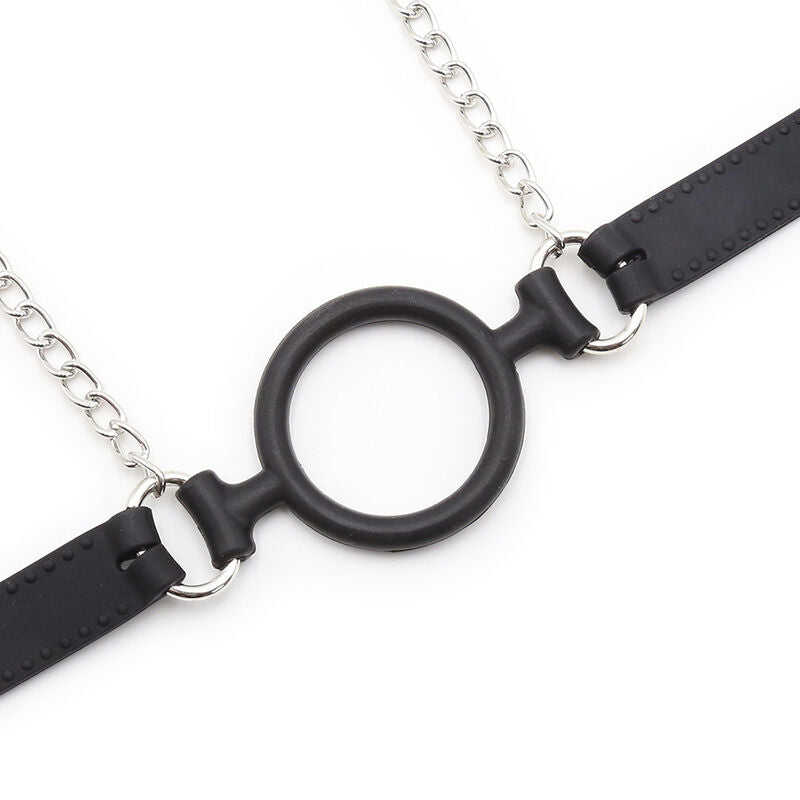 OHMAMA FETISH - RING GAG MET KETTINGEN EN TEPELKLEMMEN