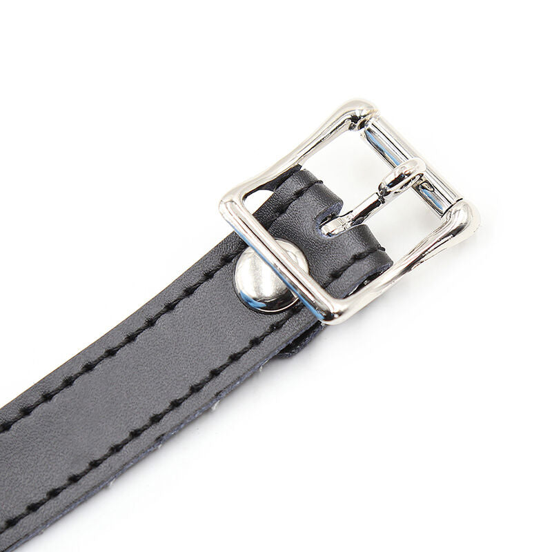 OHMAMA FETISH - BÂILLON BOULE EN SILICONE AVEC CEINTURE EN CUIR (CADENAS INCLUS)