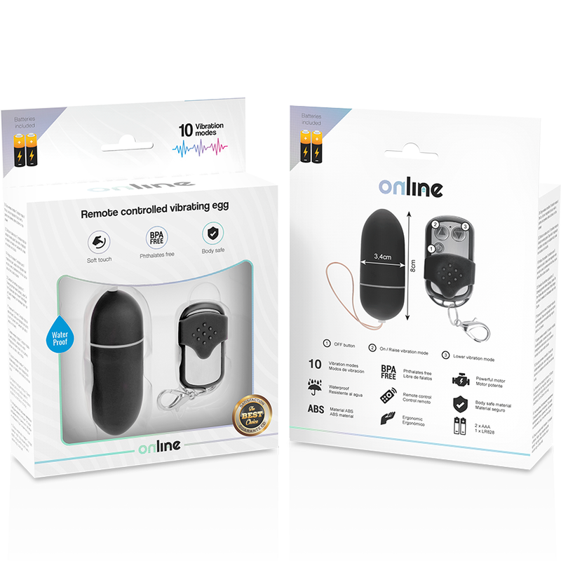 EN LIGNE - ŒUF VIBRANT TÉLÉCOMMANDÉ L NOIR