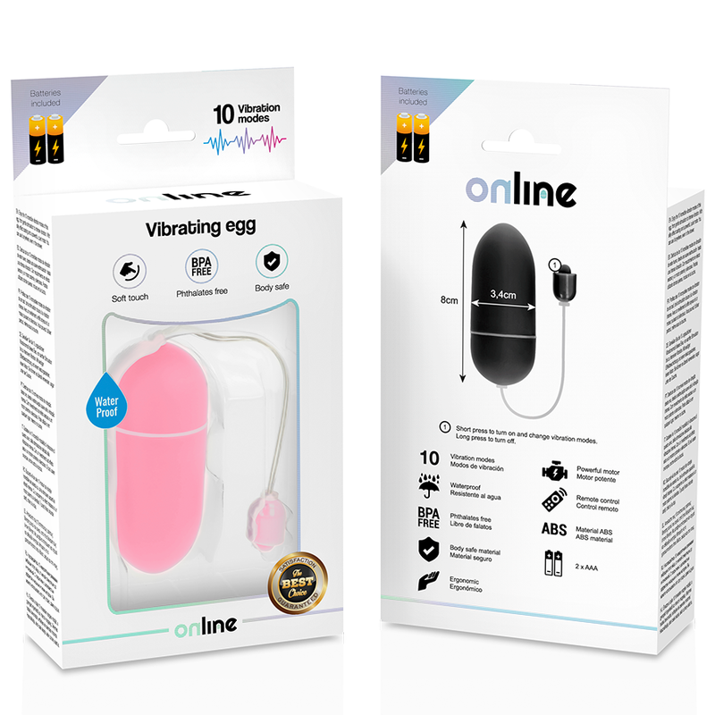 ONLINE - ROZE WATERDICHTE VIBRATIE-EI