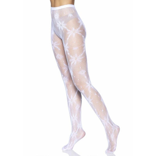 LEG AVENUE - COLLANTS RÉSILLE FLOCON DE NEIGE, TAILLE UNIQUE