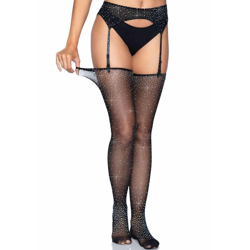 LEG AVENUE - GARTER BELT AND STOCKINGS SET IN ONE SIZE