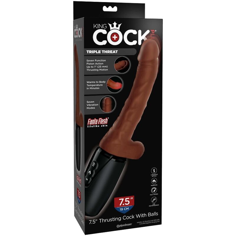 KING COCK - PLUS TRIPLE THREAT BRUINE HUIDTINT