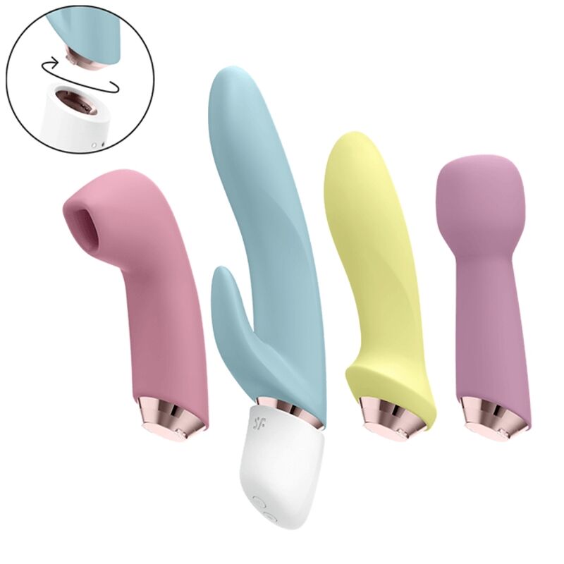 SATISFYER - ENSEMBLE VIBRATEUR ET PULSE D'AIR MARVELOUS FOUR