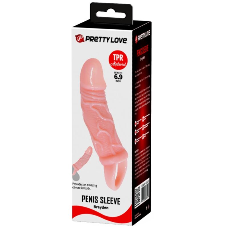 BAILE - PENISVERLENGINGSMOUWEN MET BAND VOOR TESTIKELEN 13,5 CM