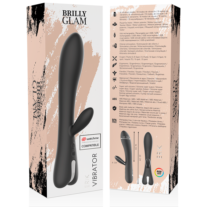 BRILLY GLAM - ERIK VIBRATEUR WATCHME COMPATIBLE AVEC LA TECHNOLOGIE SANS FIL