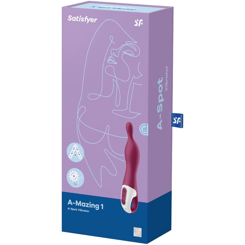 SATISFYER - GEWELDIGE 1 ASPOT VIBRATOR BERRY