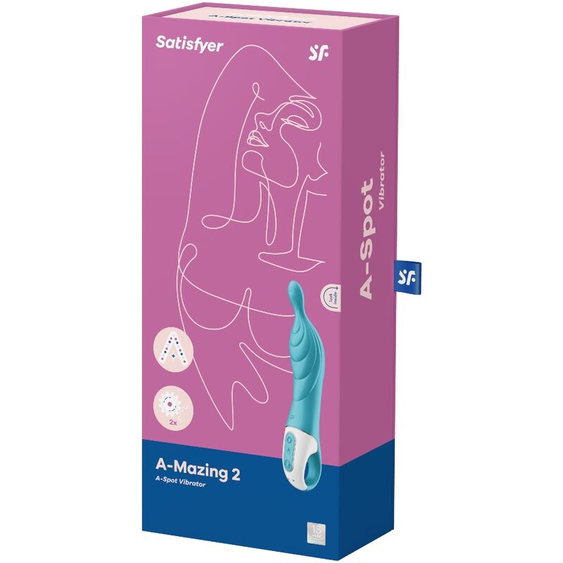 SATISFYER - GEWELDIGE 2 ASPOT VIBRATOR TURQUOISE