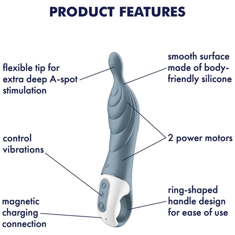 SATISFYER - AMAZING 2 ASPOT VIBRATOR GRIJS