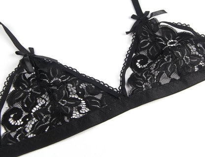 SUBBLIME - SET DREITEILIGES SET BH+ STRUMPFGÜRTEL + STRING L/XL