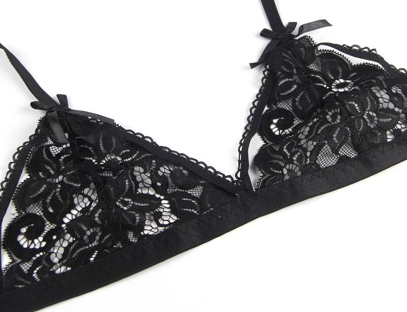 SUBBLIME - ENSEMBLE TROIS PIÈCES SOUTIEN-GORGE + PORTE-JARRETELLES + STRING L/XL