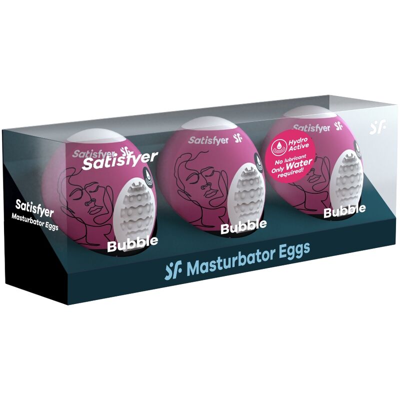 SATISFYER - 3 ŒUFS MASTURBATEURS BUBBLE