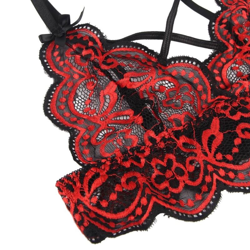 SUBBLIME - TWEEDELIGE SET KANTEN TOP EN SLIPJE L/XL