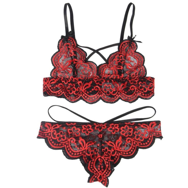 SUBBLIME - TWEEDELIGE SET KANTEN TOP EN SLIPJE L/XL