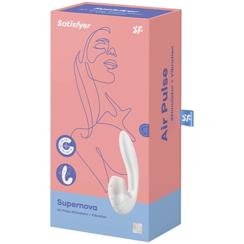 SATISFYER - SUPERNOVA LUCHT PULS STIMULATOR &amp; VIBRATIE ROZE