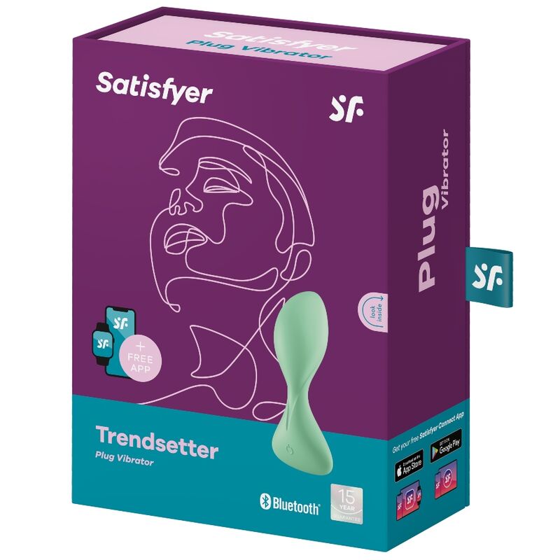 SATISFYER - TRENDSETTER VIBRATIEPLUG APP GROEN