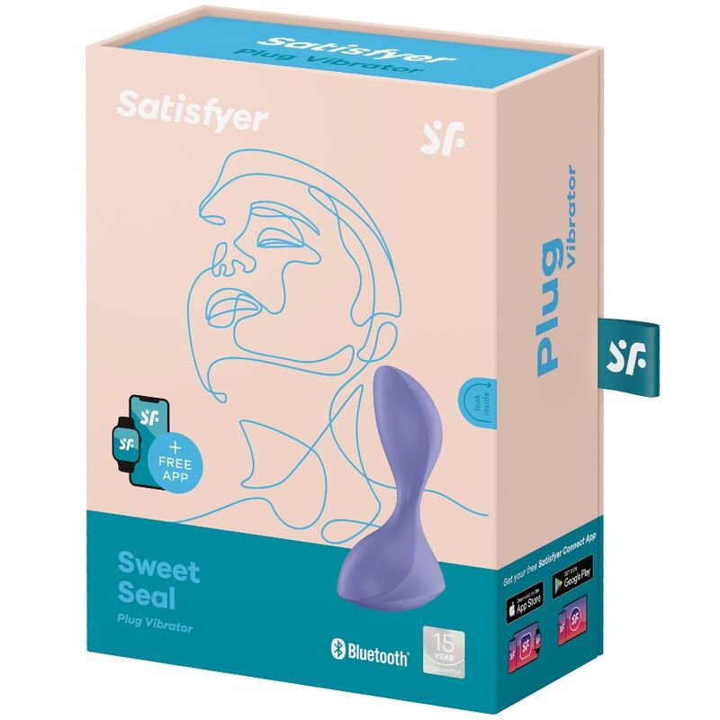 SATISFYER - SWEET SEAL VIBRATIE PLUG APP VIOLET