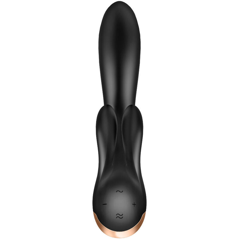 SATISFYER - VIBRATEUR DOUBLE FLEX APP NOIR